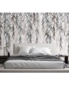 Stylish Wallpapers - Tropical leaves in grey | FEEBY