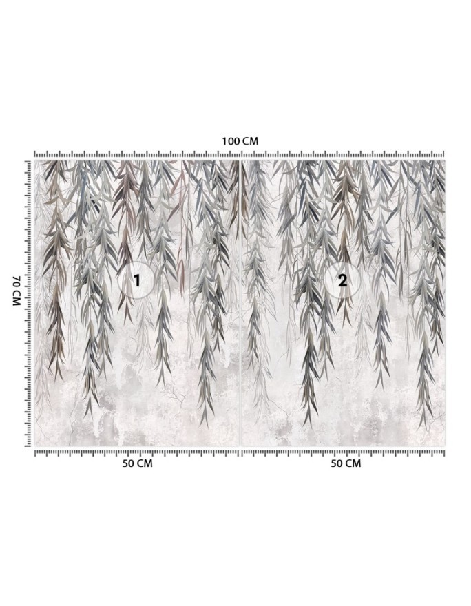 Stylish Wallpapers - Tropical leaves in grey | FEEBY