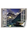 The most fashionable Wallpapers - Window view of a lake house in the mountains | FEEBY