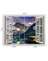 The most fashionable Wallpapers - Window view of a lake house in the mountains | FEEBY