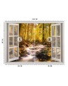 The most fashionable Wallpapers - Window view forest mountain stream | FEEBY