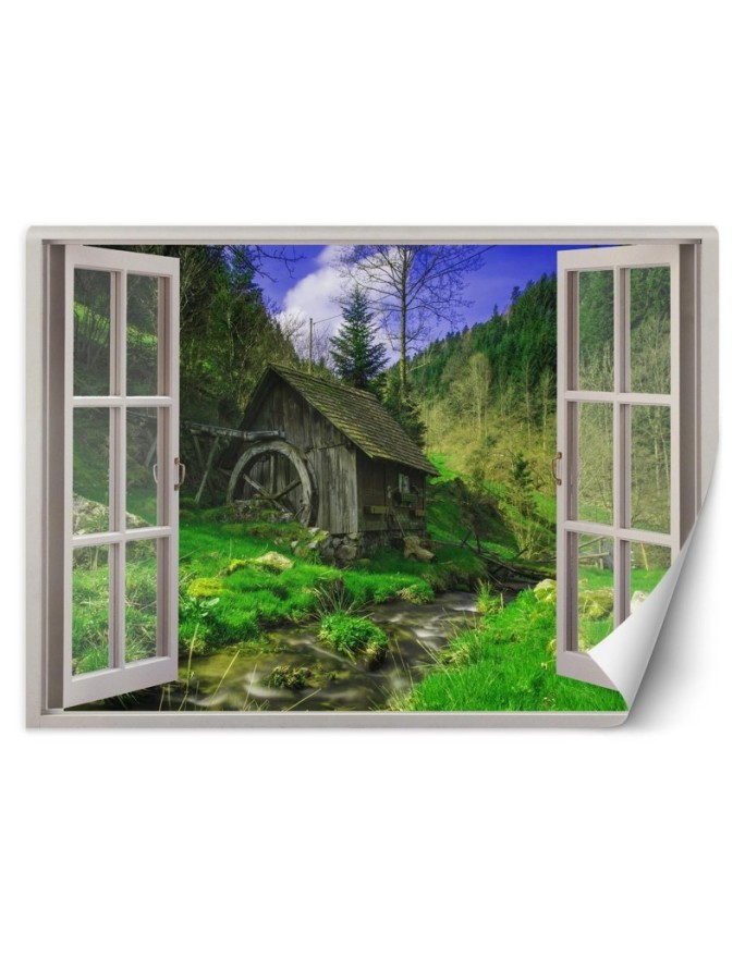 Wall mural Window view of a...