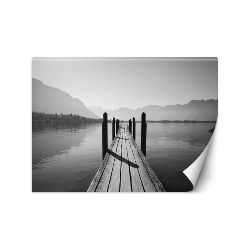 Stylish Wallpapers - Lake mountain in fog landscape | FEEBY
