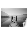 Stylish Wallpapers - Lake mountain in fog landscape | FEEBY