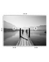 Stylish Wallpapers - Lake mountain in fog landscape | FEEBY