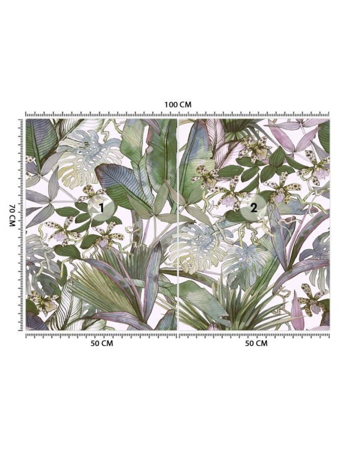 Exotic Wallpapers - Monstera and tropical leaves in pastels | FEEBY