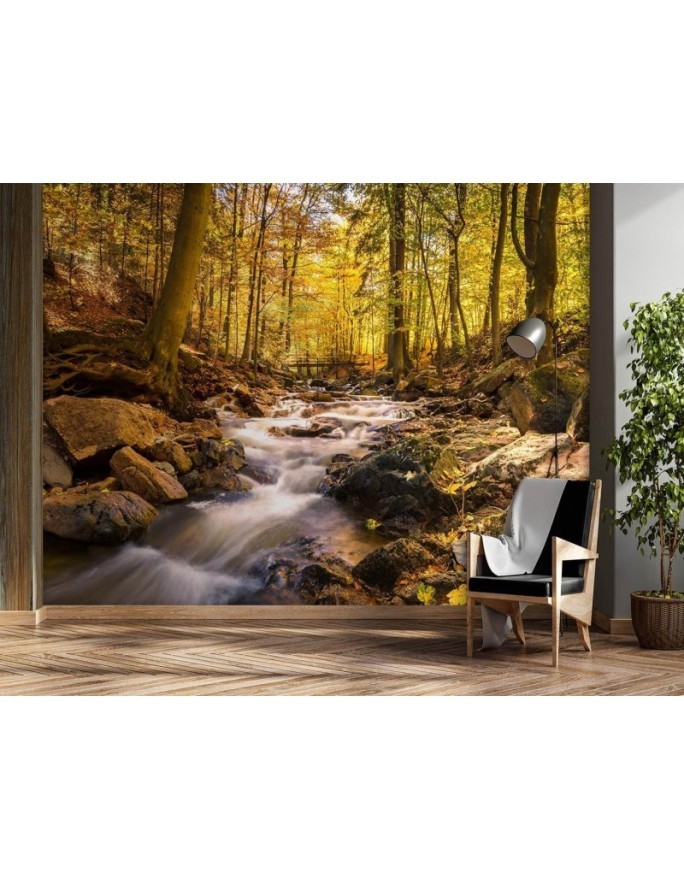Fleece Wallpapers - Forest stream in autumn | FEEBY