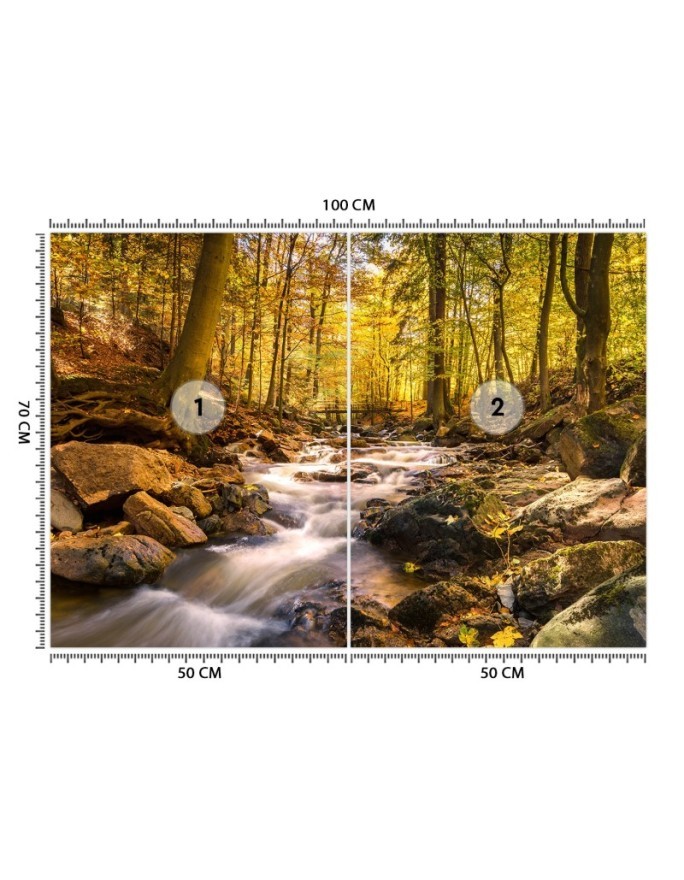 Fleece Wallpapers - Forest stream in autumn | FEEBY