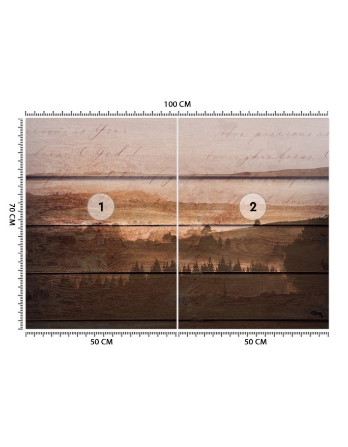 Designer Wallpapers - Vintage plank forest | FEEBY