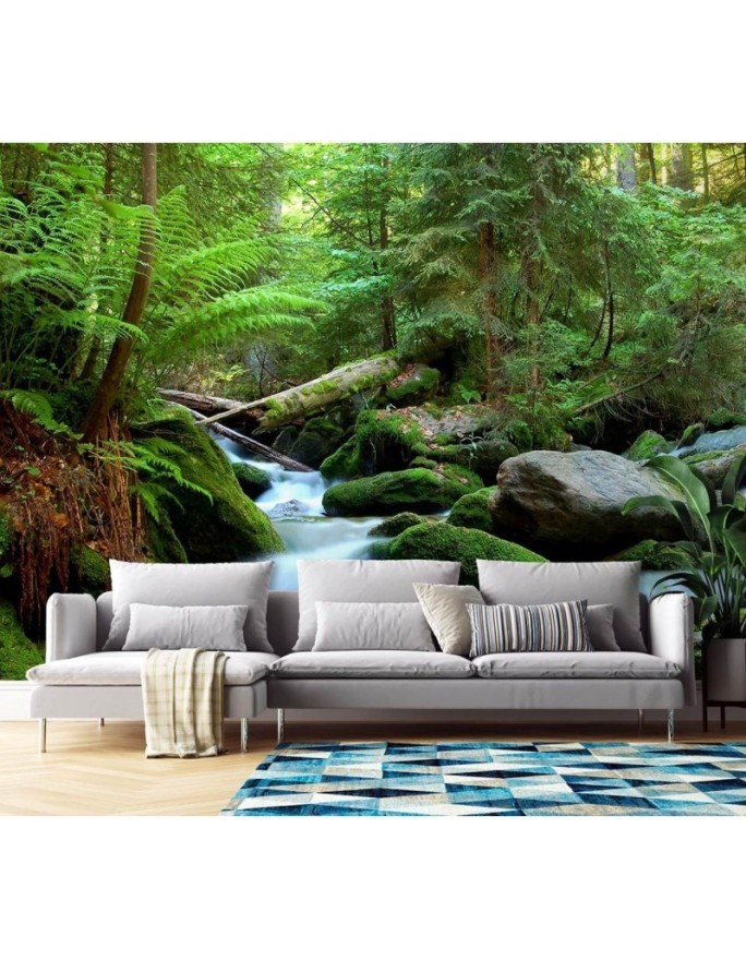 Original wall murals - Mountain stream forest nature | FEEBY