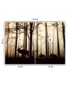 Fleece wall mural from photo - Animals in the forest | FEEBY