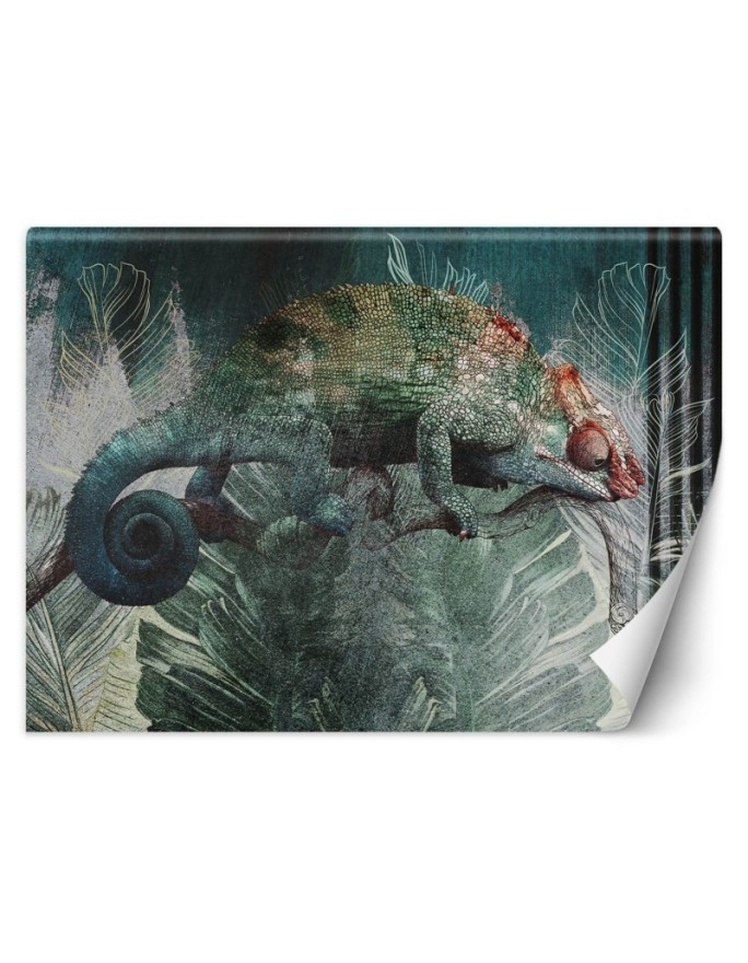 Exotic wall mural - Chameleon tropical forest nature | FEEBY