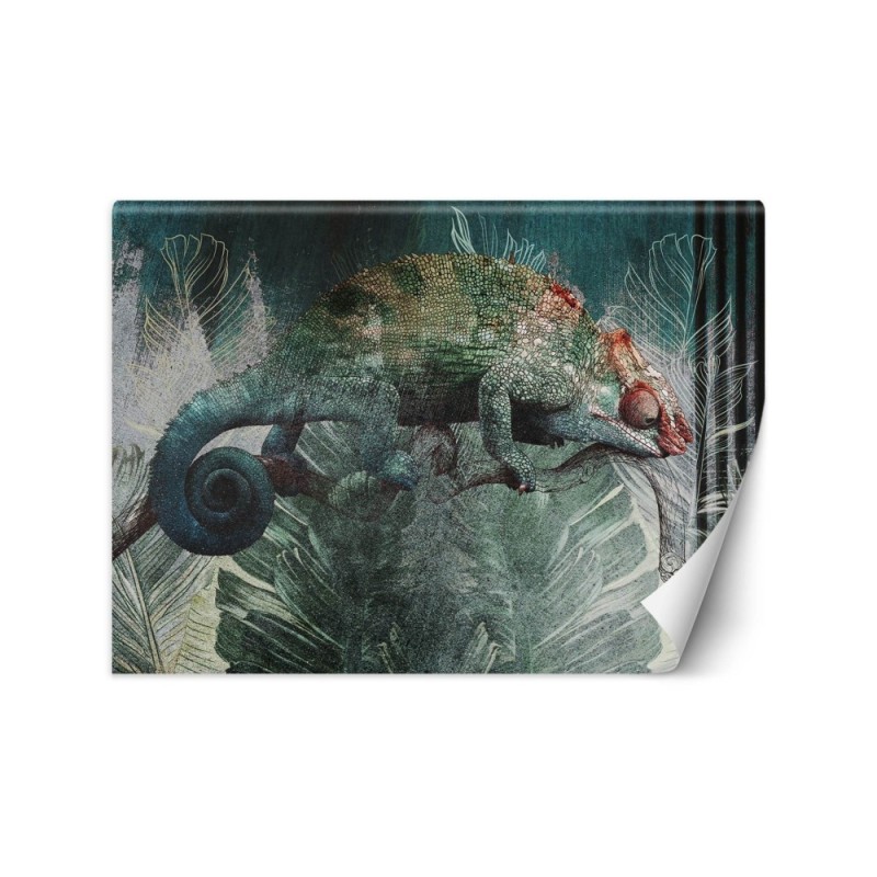 Exotic wall mural - Chameleon tropical forest nature | FEEBY