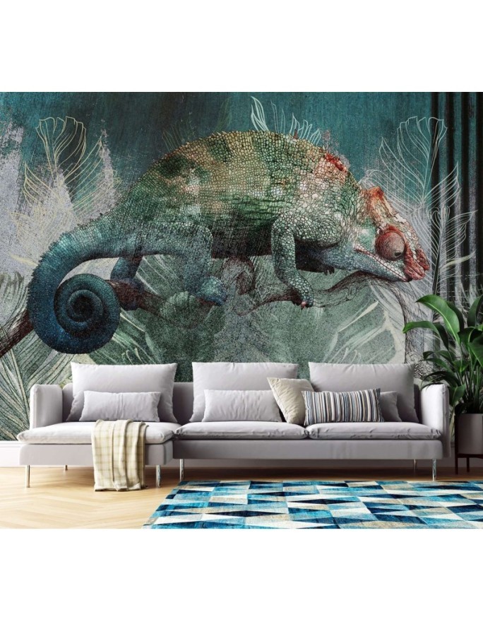 Exotic wall mural - Chameleon tropical forest nature | FEEBY