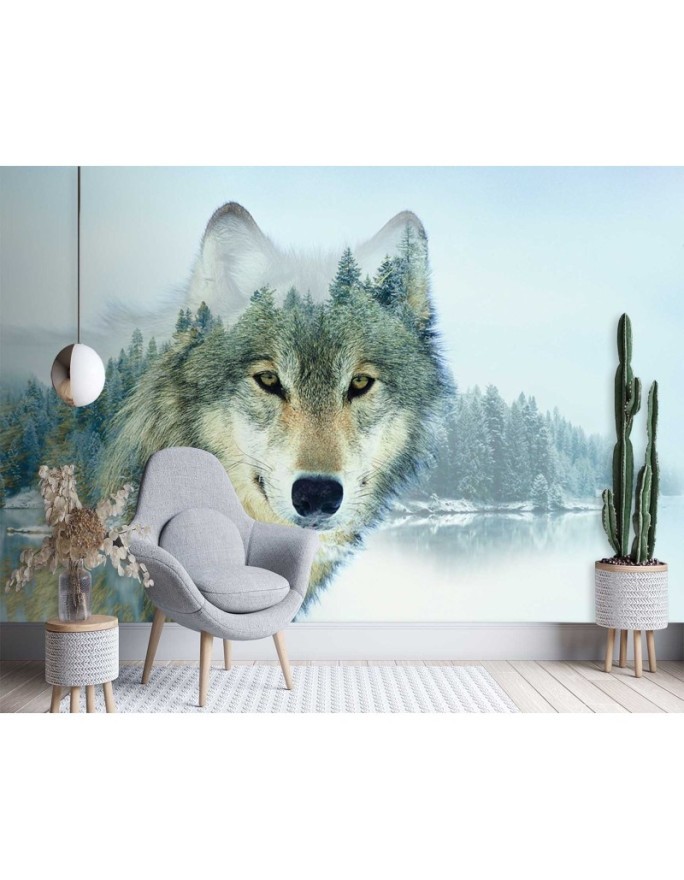 Unique wall murals - Wolf lake | FEEBY