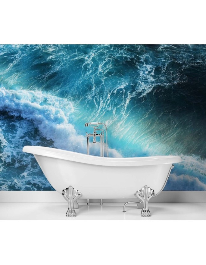 Stylish wall murals - Blue waves | FEEBY