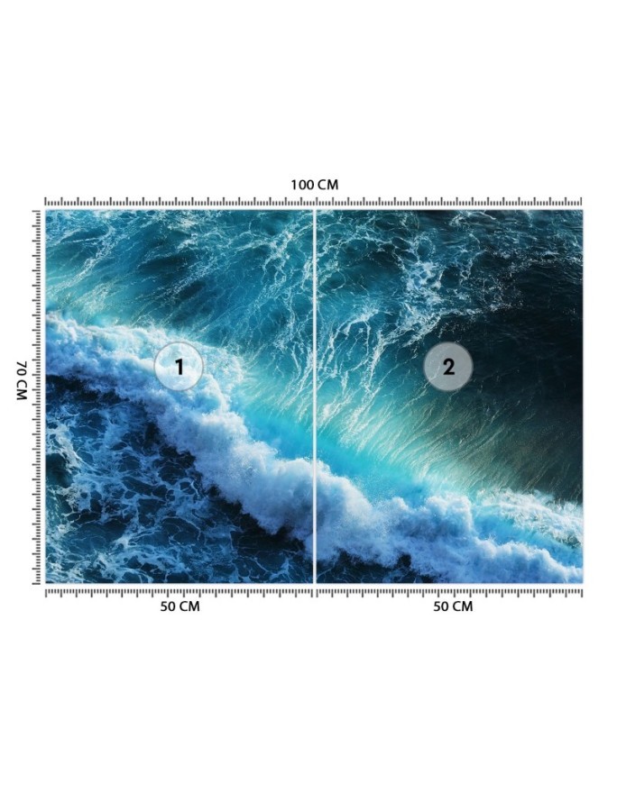 Stylish wall murals - Blue waves | FEEBY