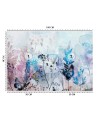 Stylish Wallpapers - Meadow Butterflies Coloured Flowers | FEEBY