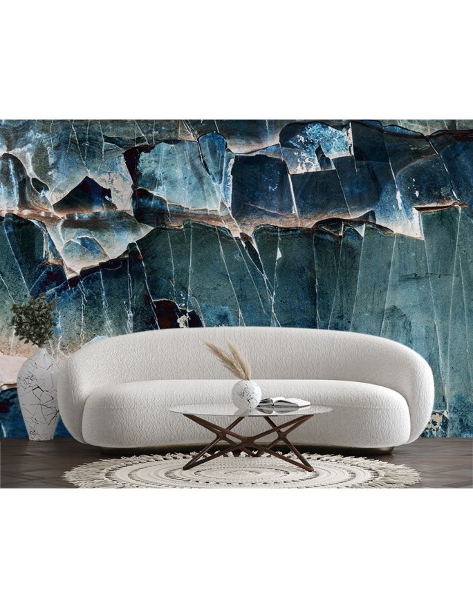The most fashionable Wallpapers - Glass blue abstract | FEEBY
