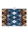 Modern Wallpaper - Geometric pattern blue and brown | FEEBY