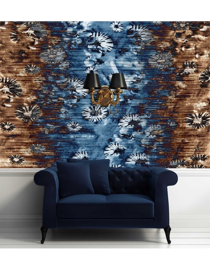 Trendy Wallpaper - Blue tapestry vintage pattern | FEEBY