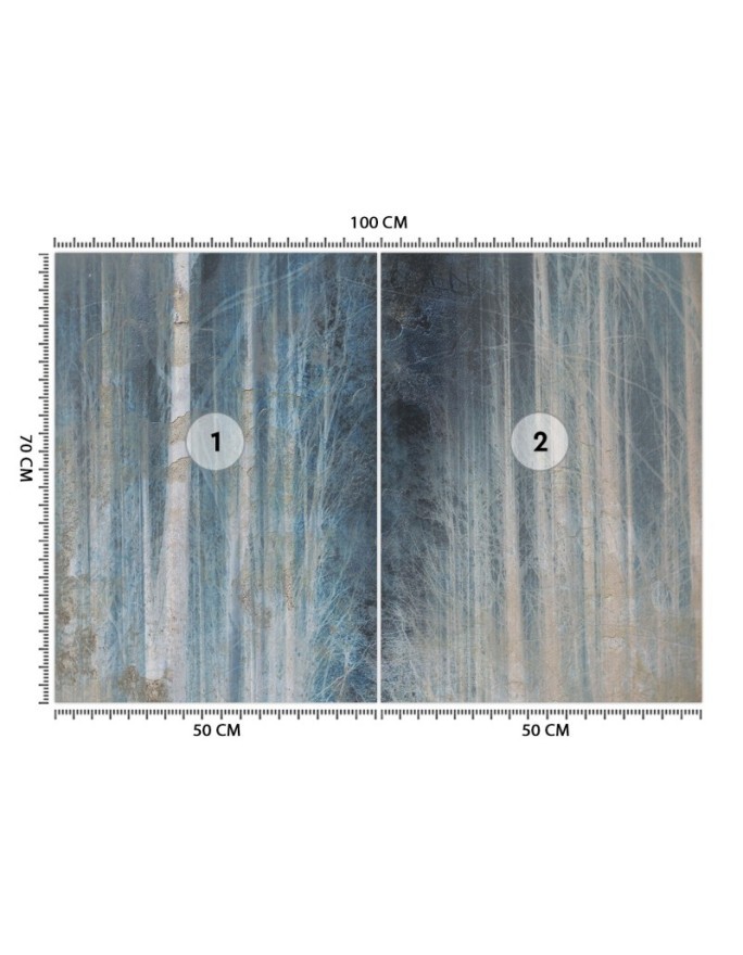 Modern Wallpaper - Blue forest Trees | FEEBY