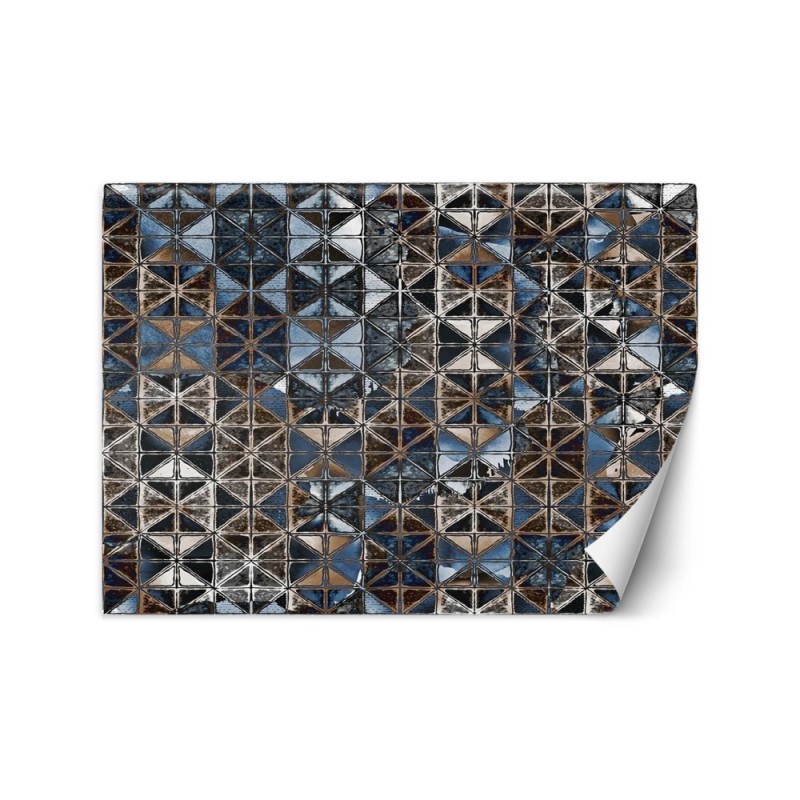 Modern Wallpapers - Blue glass mosaic tiles | FEEBY