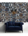 Modern Wallpapers - Blue glass mosaic tiles | FEEBY