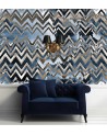 Modern Wallpapers - Zigzags gold glamour pattern | FEEBY