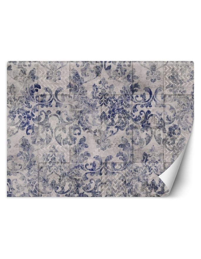Stylish Wallpapers - Portuguese tiles blue ornament background | FEEBY