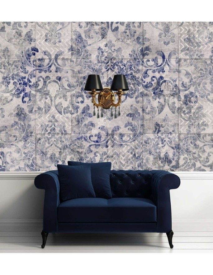 Stylish Wallpapers - Portuguese tiles blue ornament background | FEEBY