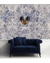 Stylish Wallpapers - Portuguese tiles blue ornament background | FEEBY