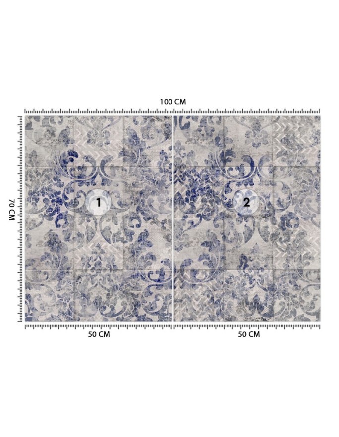 Stylish Wallpapers - Portuguese tiles blue ornament background | FEEBY