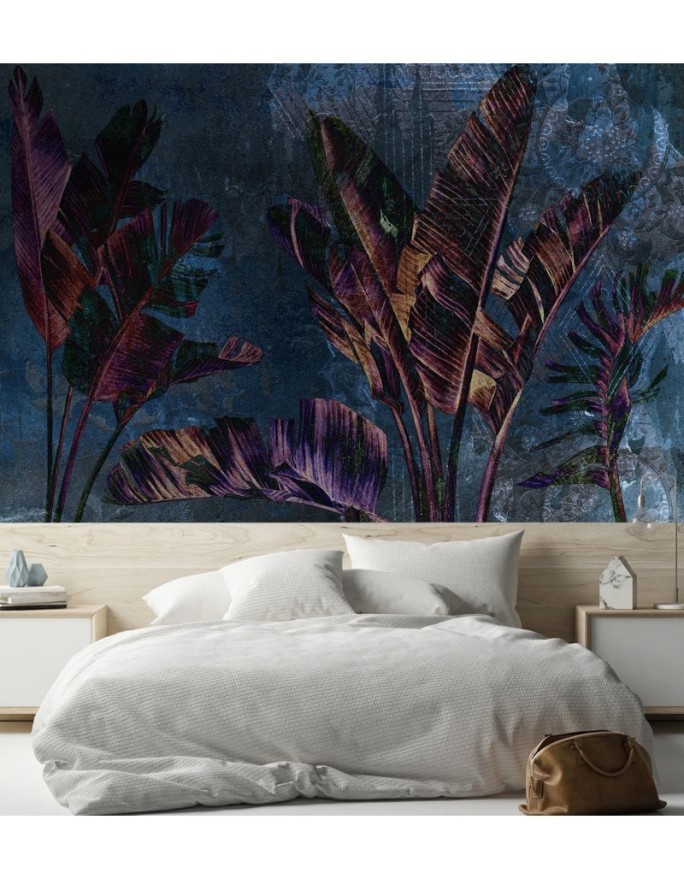 Exotic Wallpapers - Banana Leaf Violet Blue | FEEBY