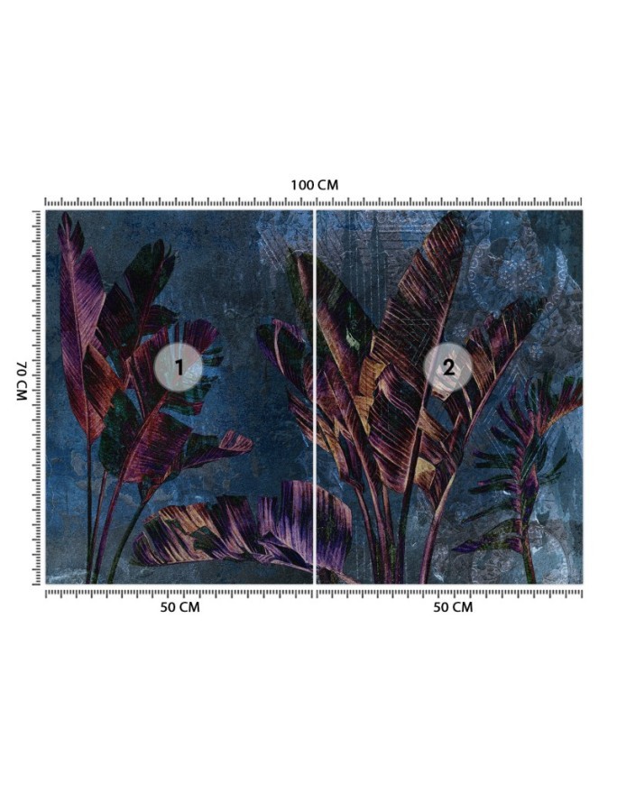 Exotic Wallpapers - Banana Leaf Violet Blue | FEEBY