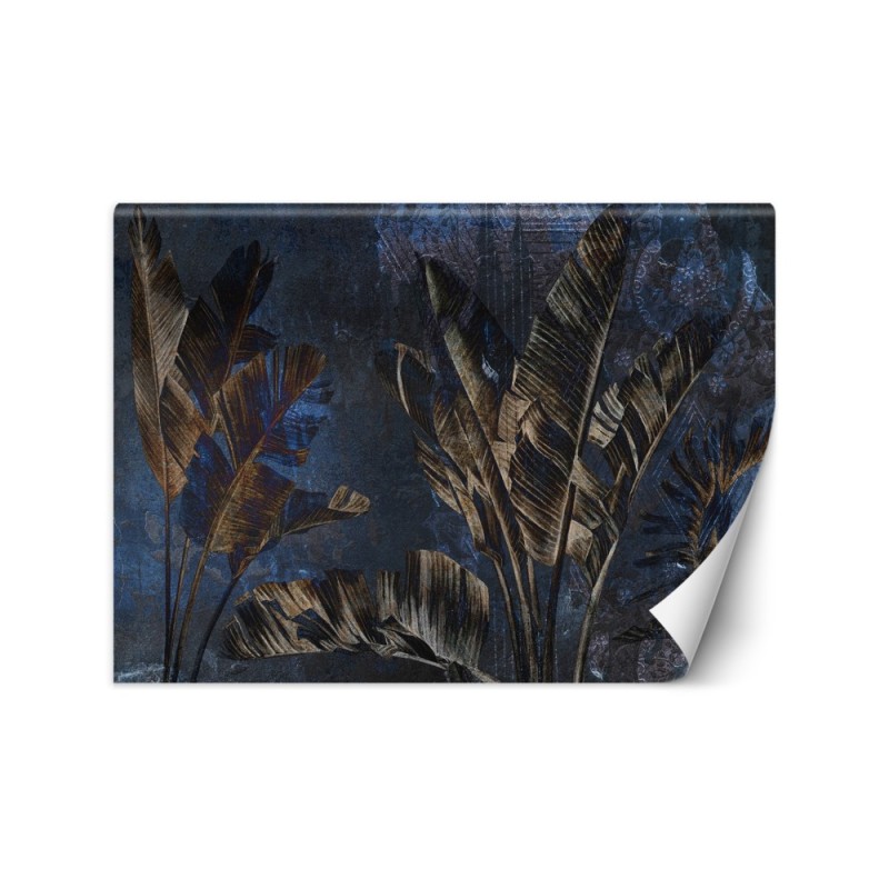 Exotic Wallpapers - Banana Leafs Yellow Blue | FEEBY
