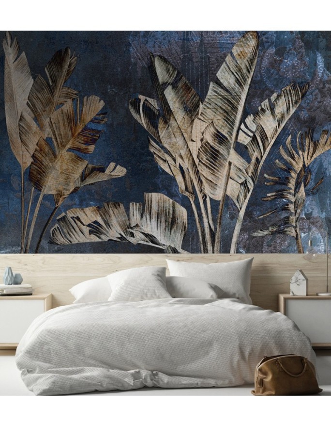 Exotic Wall Murals - Banana Leafs White | FEEBY