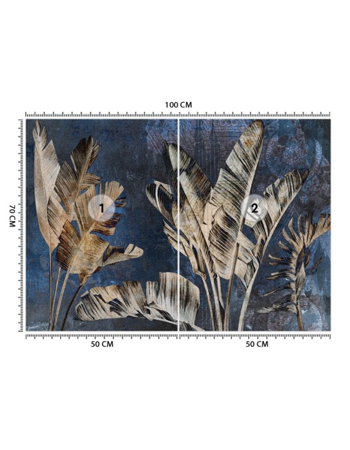 Exotic Wall Murals - Banana Leafs White | FEEBY