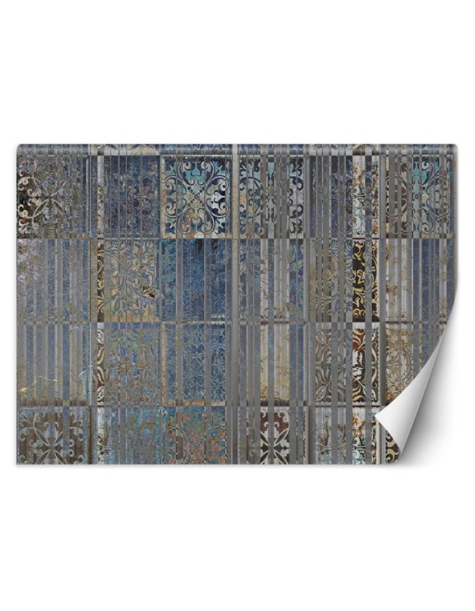 Stylish wall murals for the living room - Orient Mandala Blue | FEEBY