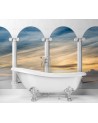 Depth effect wall mural - Columns with sky view | FEEBY