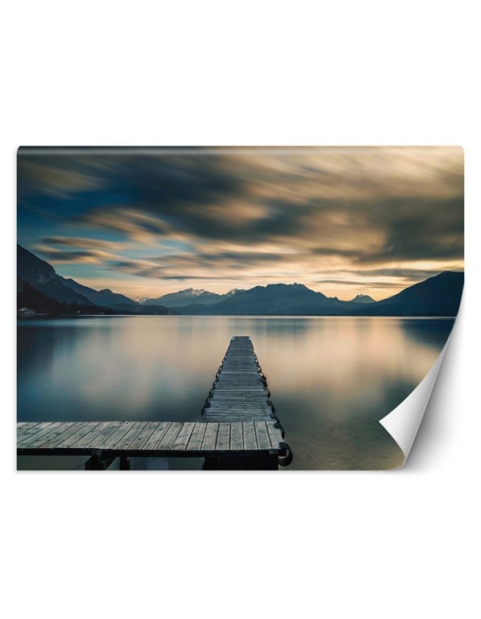 Inspirational wall mural - Wooden deck over a lake | FEEBY