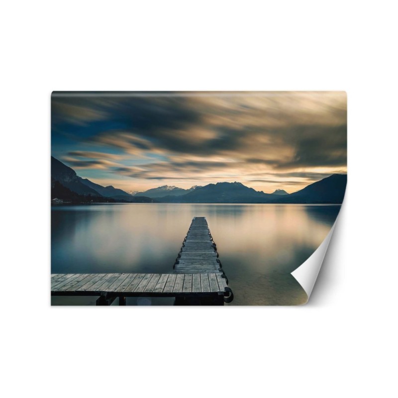 Inspirational wall mural - Wooden deck over a lake | FEEBY
