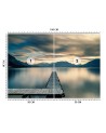 Inspirational wall mural - Wooden deck over a lake | FEEBY