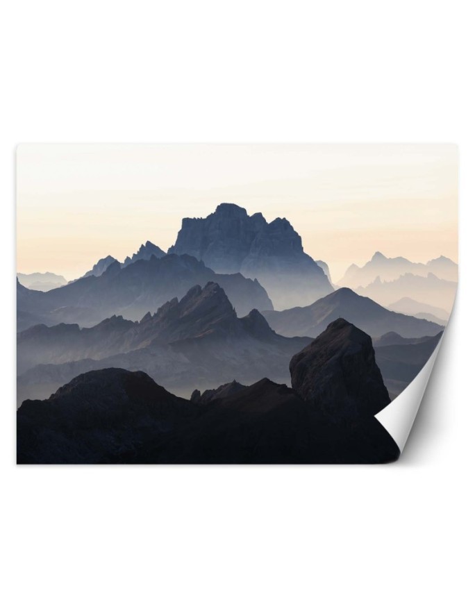 Beautiful wall murals for the living room - Mountains in the mist | FEEBY