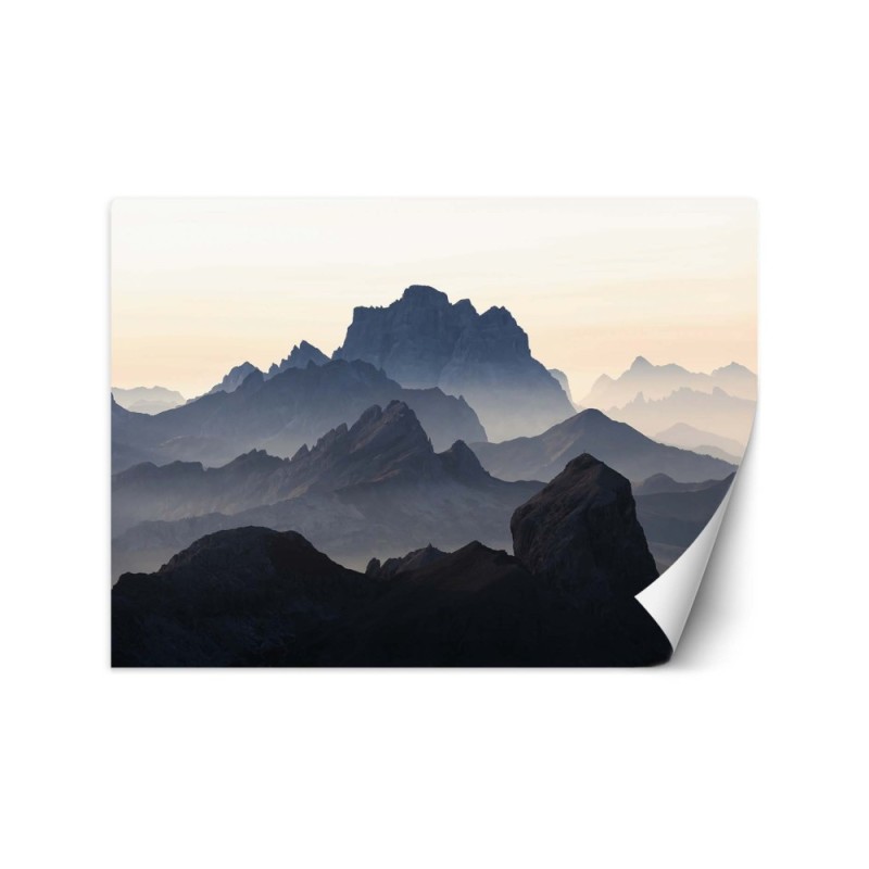 Beautiful wall murals for the living room - Mountains in the mist | FEEBY