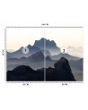 Beautiful wall murals for the living room - Mountains in the mist | FEEBY