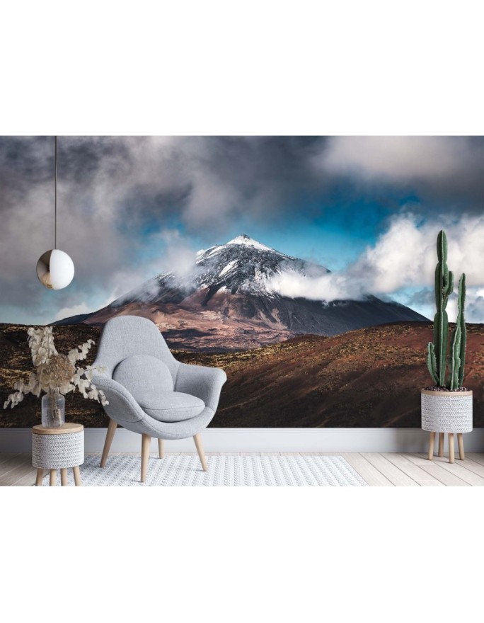 Unique wall murals - Mountain peak in the clouds | FEEBY