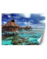 Wall murals - Cottage blue tropical beach | FEEBY