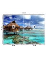 Wall murals - Cottage blue tropical beach | FEEBY