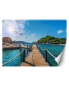 Beautiful wall murals - Tropical beach island palm trees | FEEBY